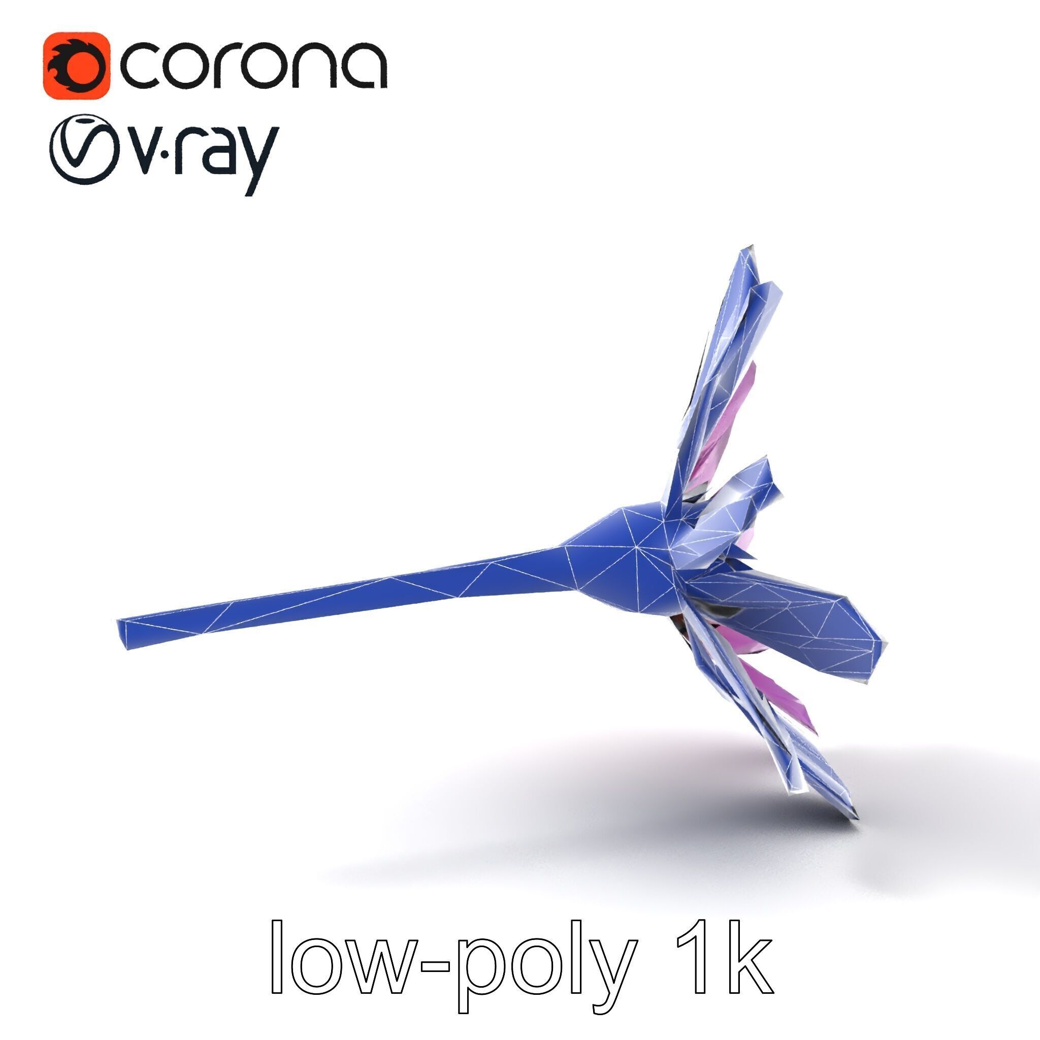 Lavandula Pink Botanical Sculpture model pack Low-poly 3D model_12