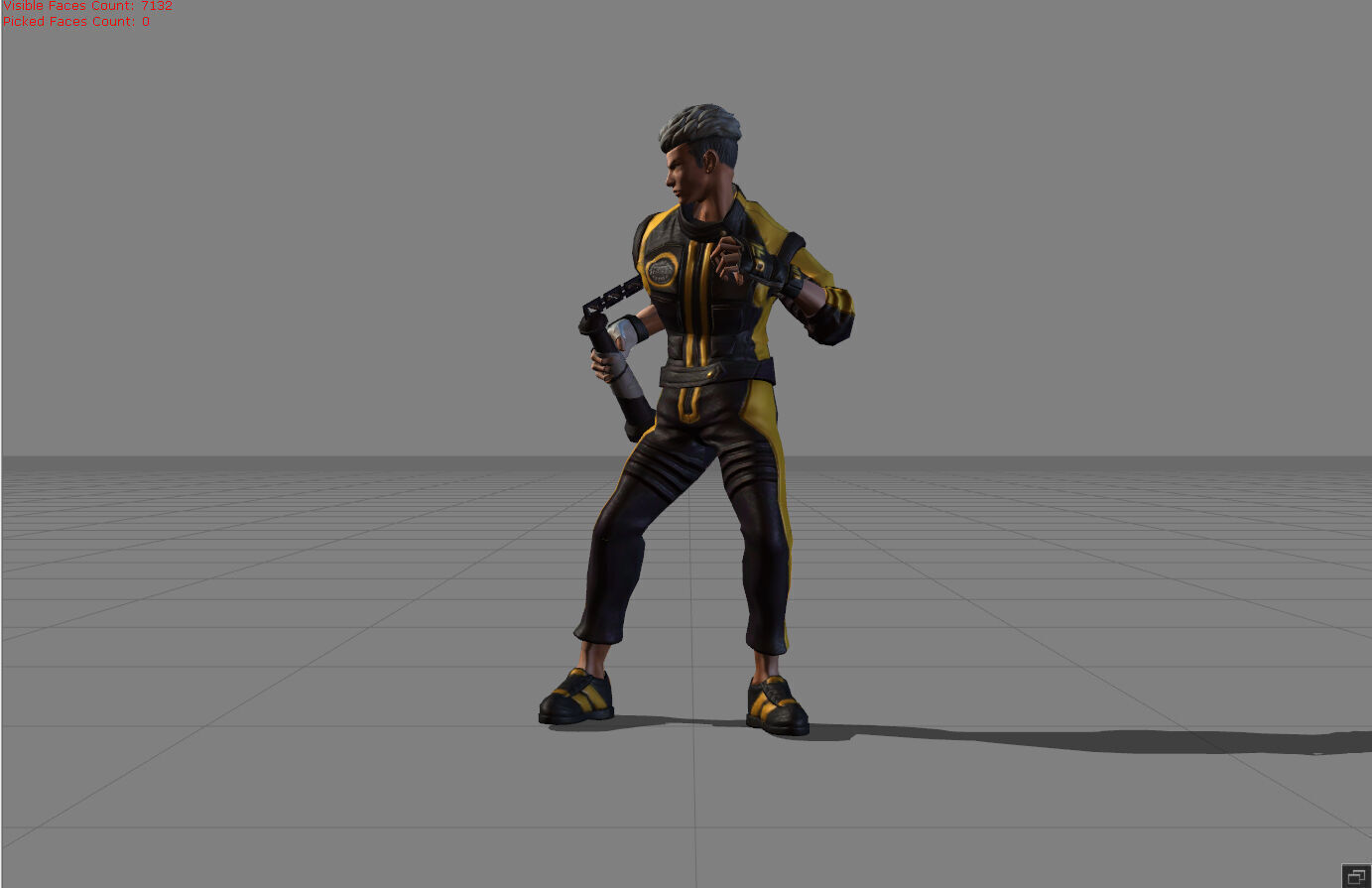 Chou KungFu Boy Low-poly 3D model_2