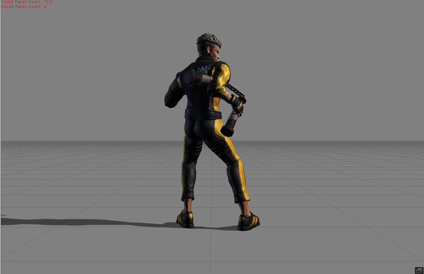 Chou KungFu Boy Low-poly 3D model_1