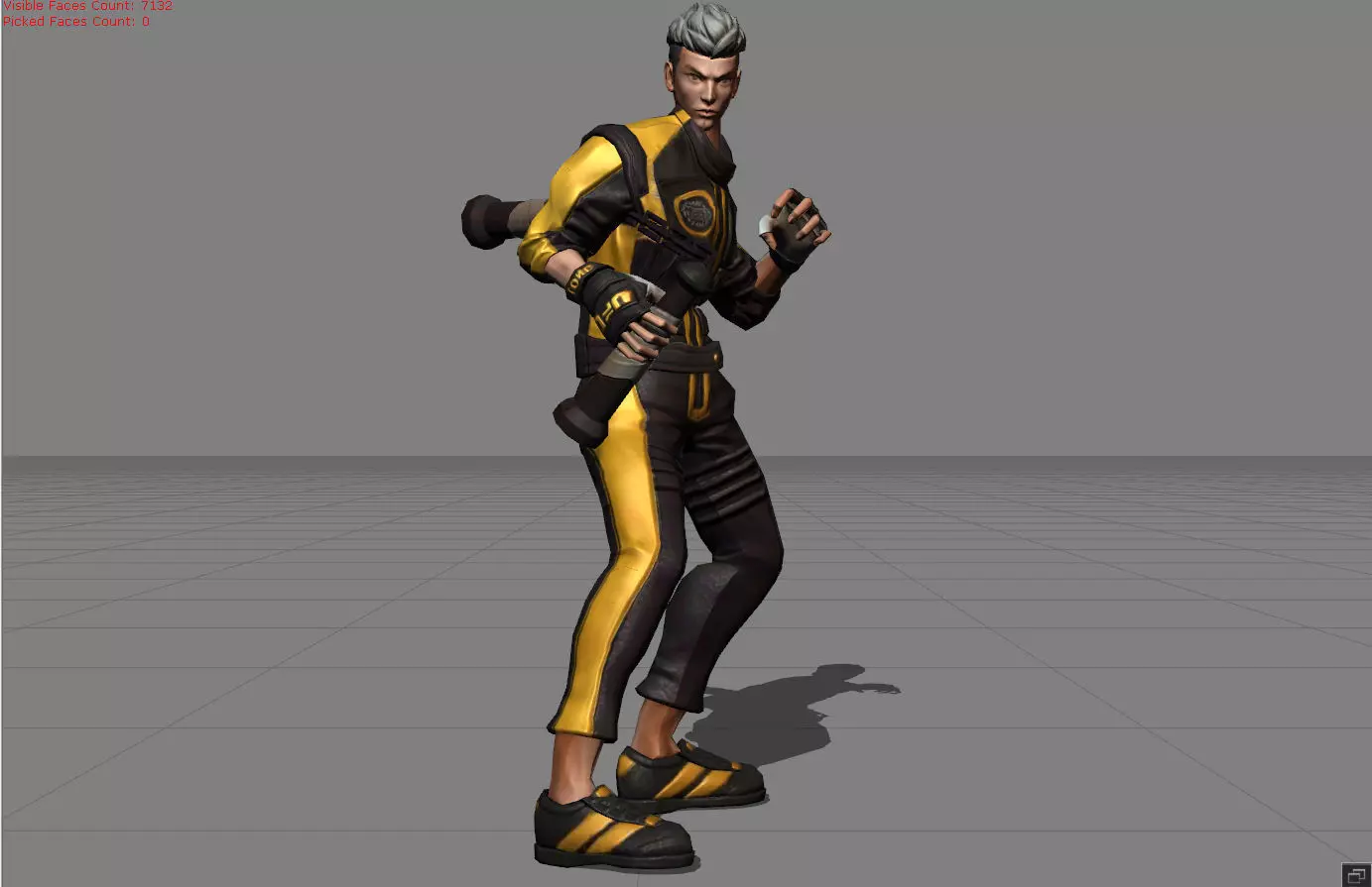 Chou KungFu Boy Low-poly 3D model_0