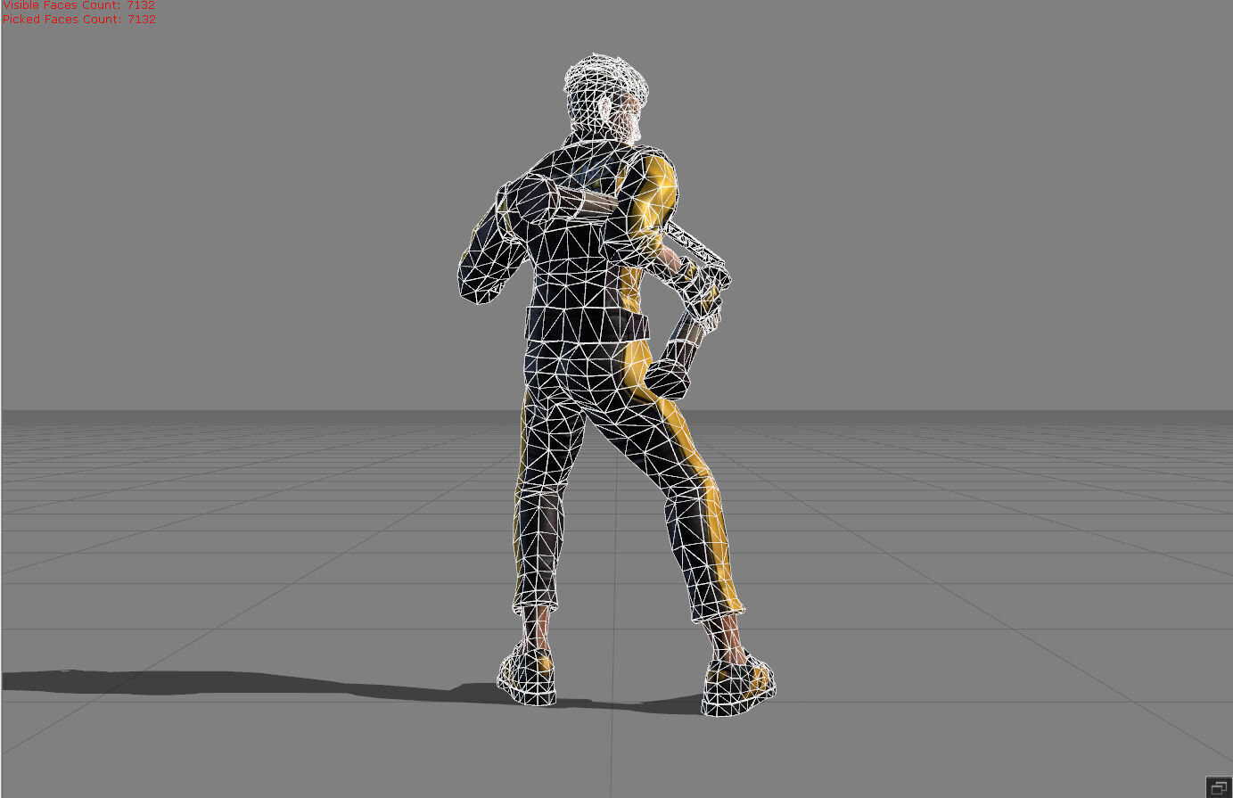 Chou KungFu Boy Low-poly 3D model_5