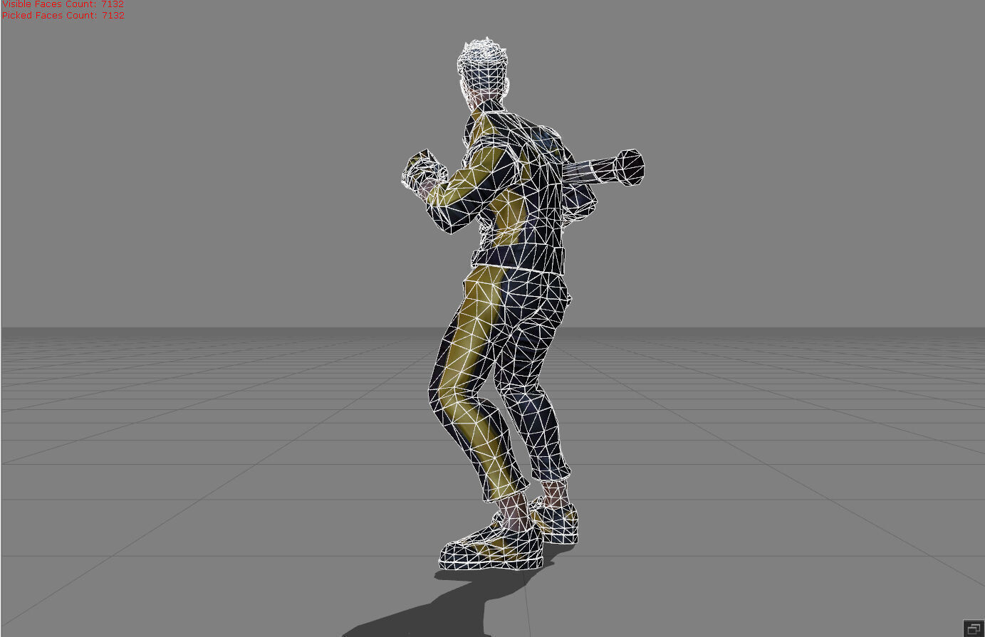 Chou KungFu Boy Low-poly 3D model_7