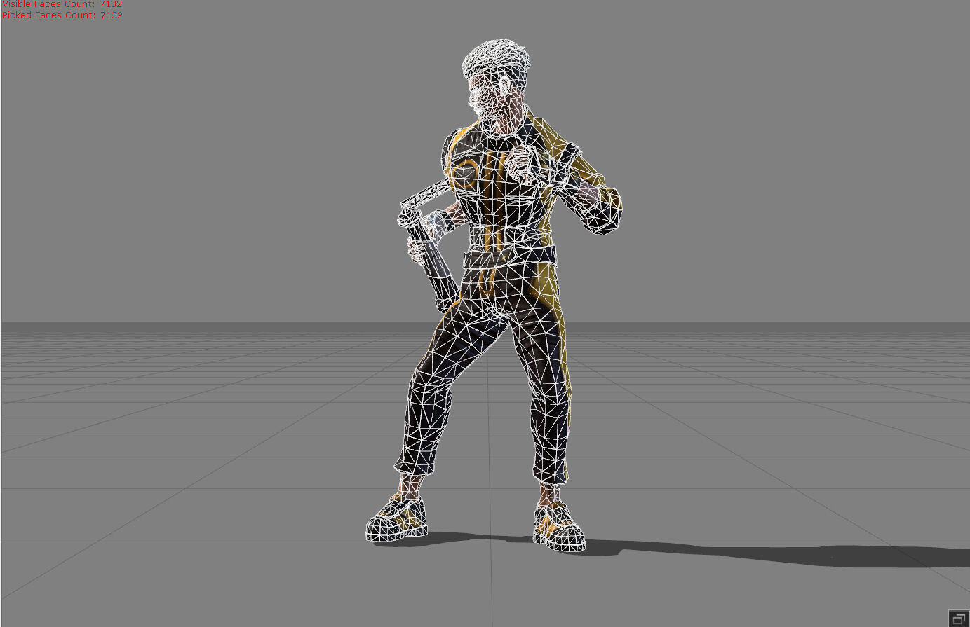 Chou KungFu Boy Low-poly 3D model_6