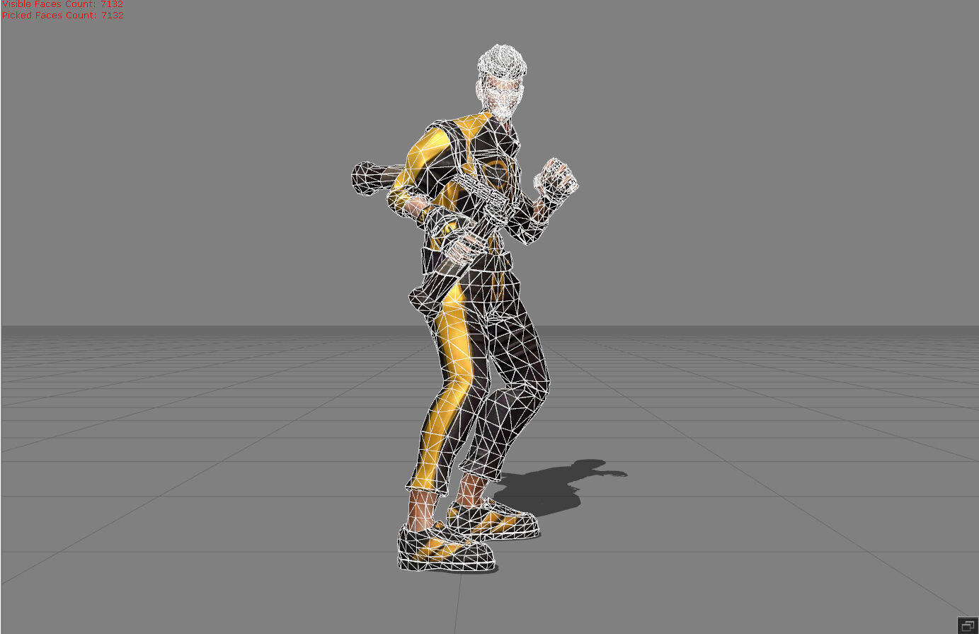 Chou KungFu Boy Low-poly 3D model_4