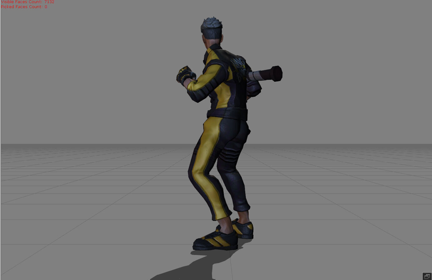 Chou KungFu Boy Low-poly 3D model_3