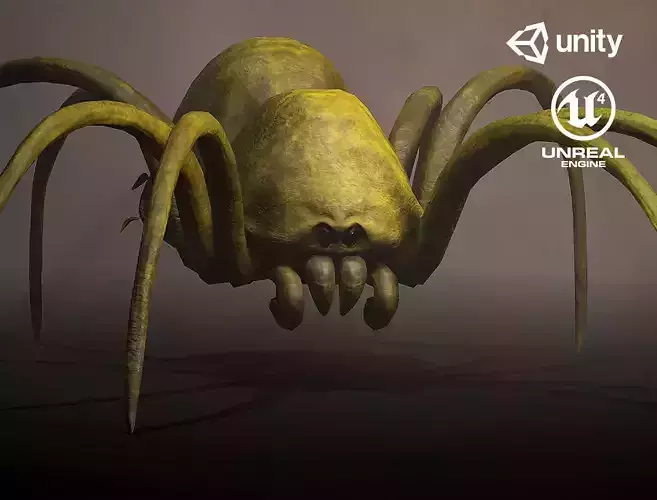 Land Spider3 - Game Ready Low-poly 3D model