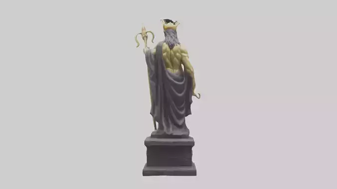 Pluto god of the underworld statue model
