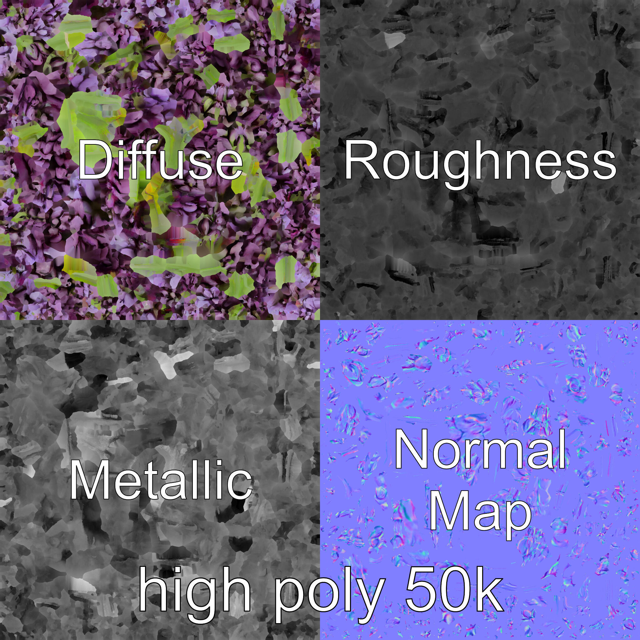 Realistic Lavender Plant Diversity model pack Low-poly 3D model_3