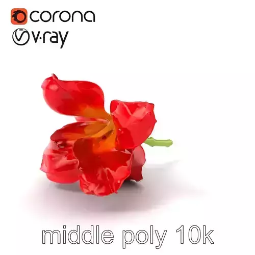 Freesia Red Petal Realism Model Pack Low-poly 3D model