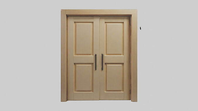 Pocket door model Low-poly 3D model