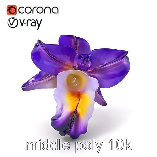 Freesia Purple Flower Craft model pack Low-poly 3D model