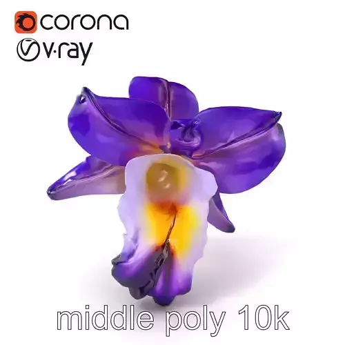 Freesia Purple Flower Craft model pack Low-poly 3D model