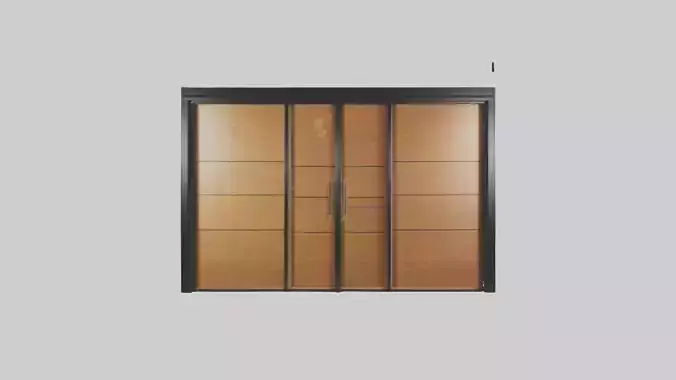 Pocket sliding door model Low-poly 3D model
