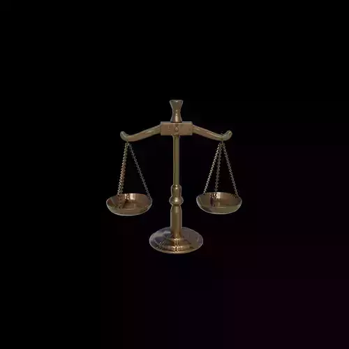 justice scale 3D model