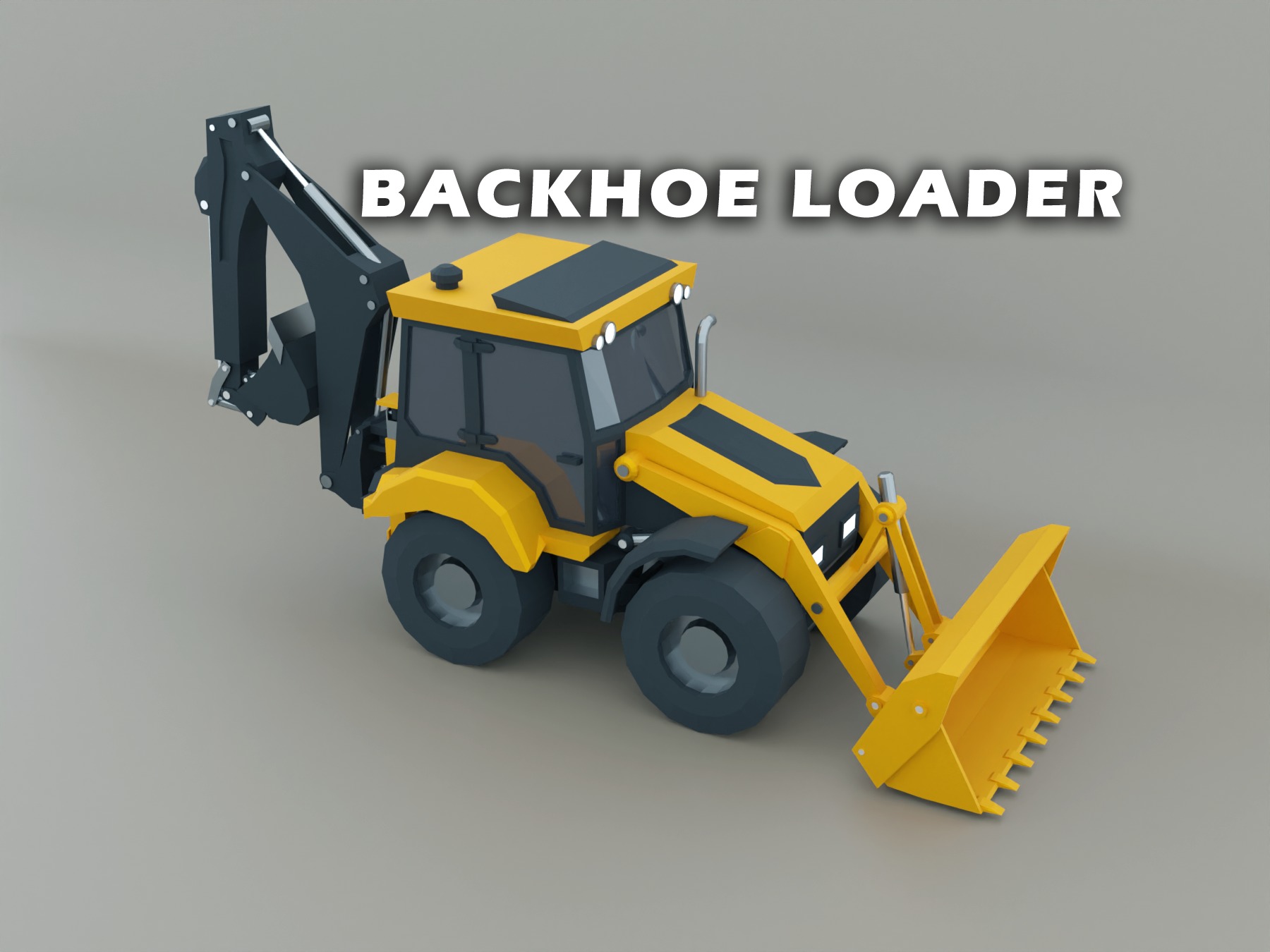 Heavy Machinery - Lowpoly Pack 1 3D Model Collection_1