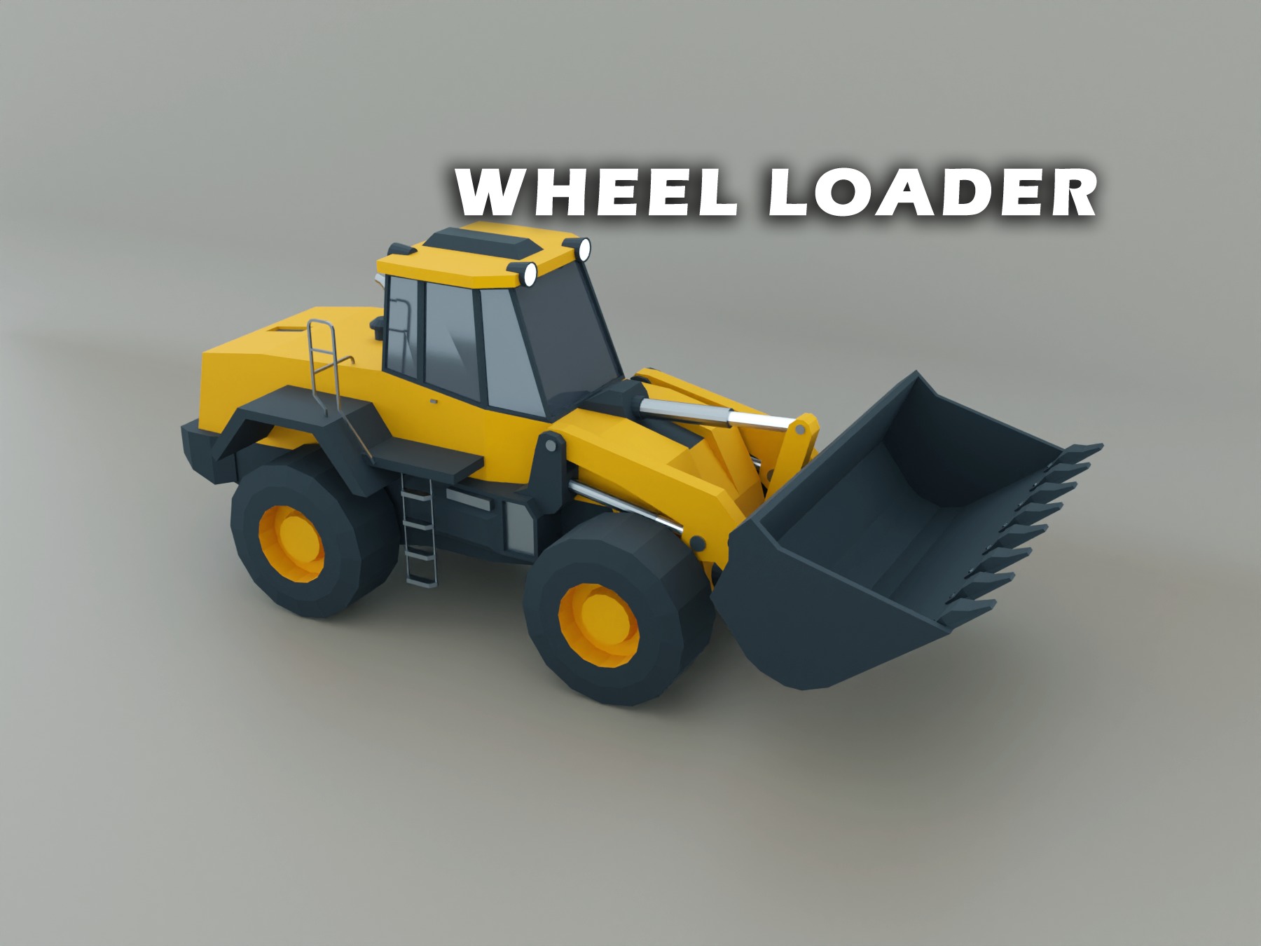 Heavy Machinery - Lowpoly Pack 1 3D Model Collection_9