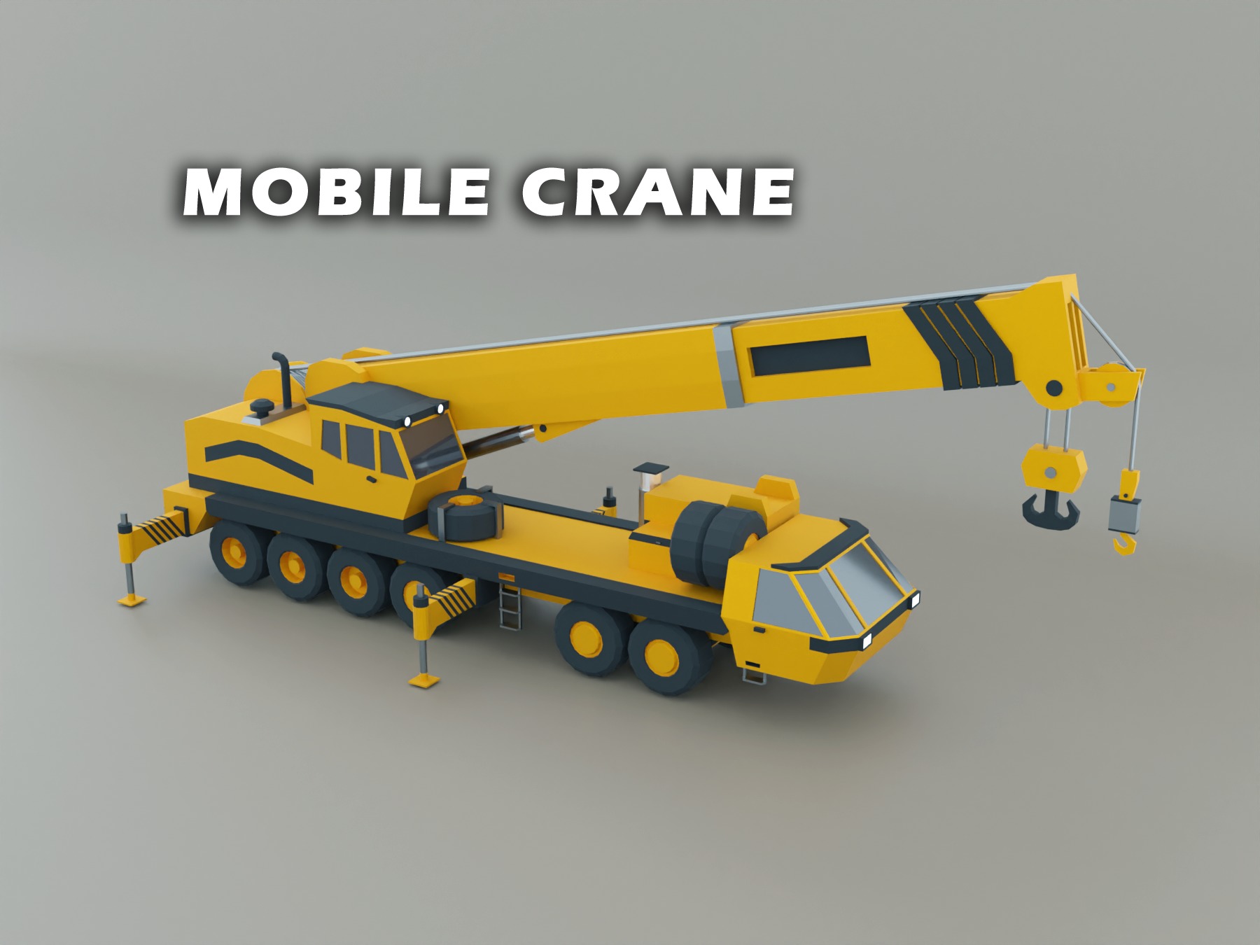 Heavy Machinery - Lowpoly Pack 1 3D Model Collection_5