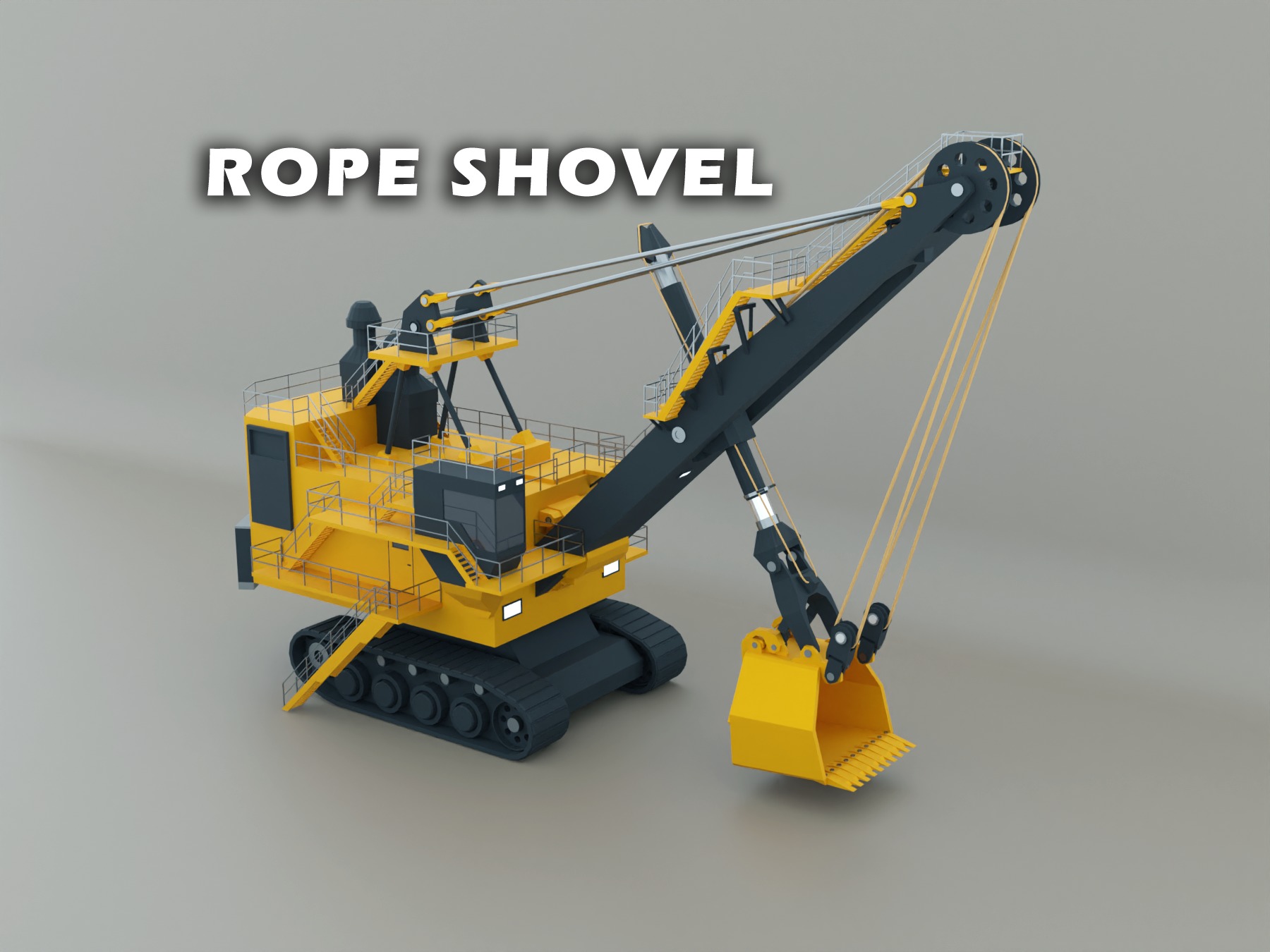 Heavy Machinery - Lowpoly Pack 1 3D Model Collection_6
