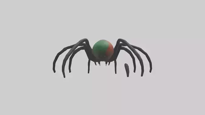 Poisonous spider model Low-poly 3D model