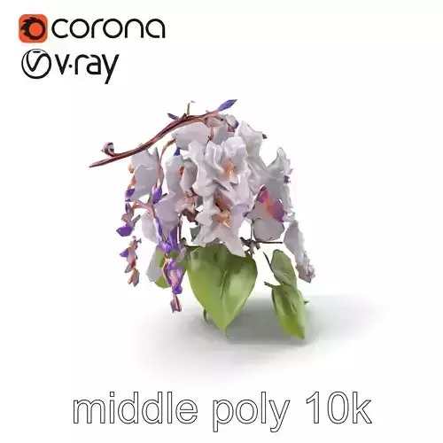 Double Wisteria Plush Flowers Realistic Model Pack