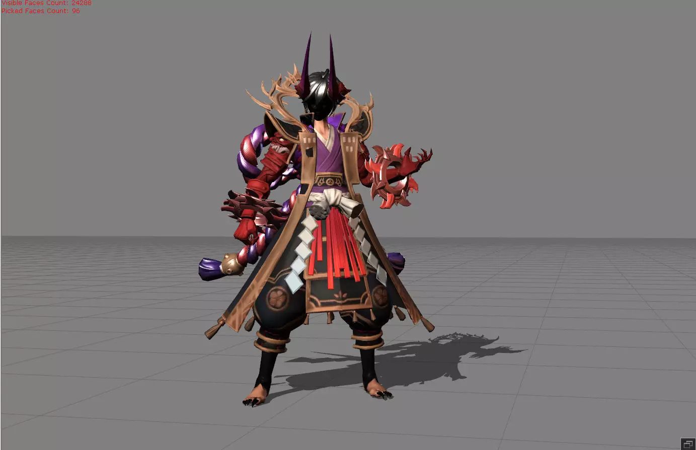 Dyrroth Naraka Flame Low-poly 3D model