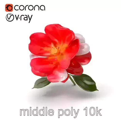 Rosa Bicolor Flower Elegant Model Pack