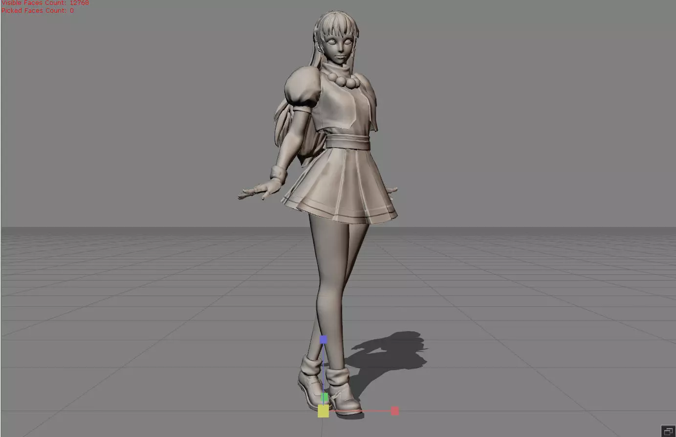 Guinevere Athena Asamiya Low-poly 3D model_0
