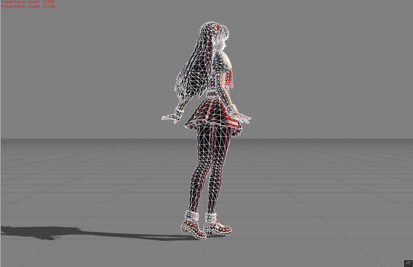 Guinevere Athena Asamiya Low-poly 3D model_7