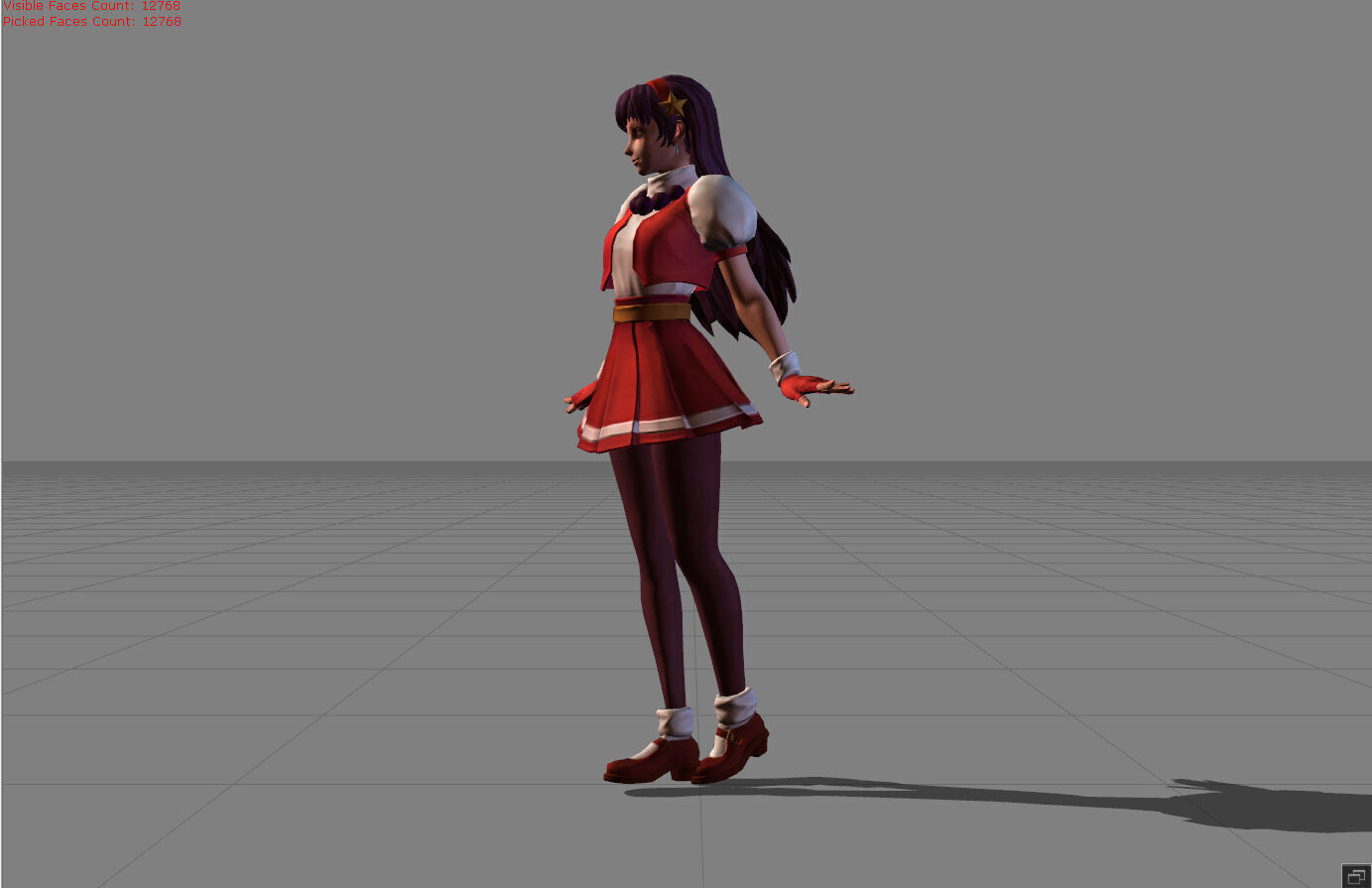 Guinevere Athena Asamiya Low-poly 3D model_4