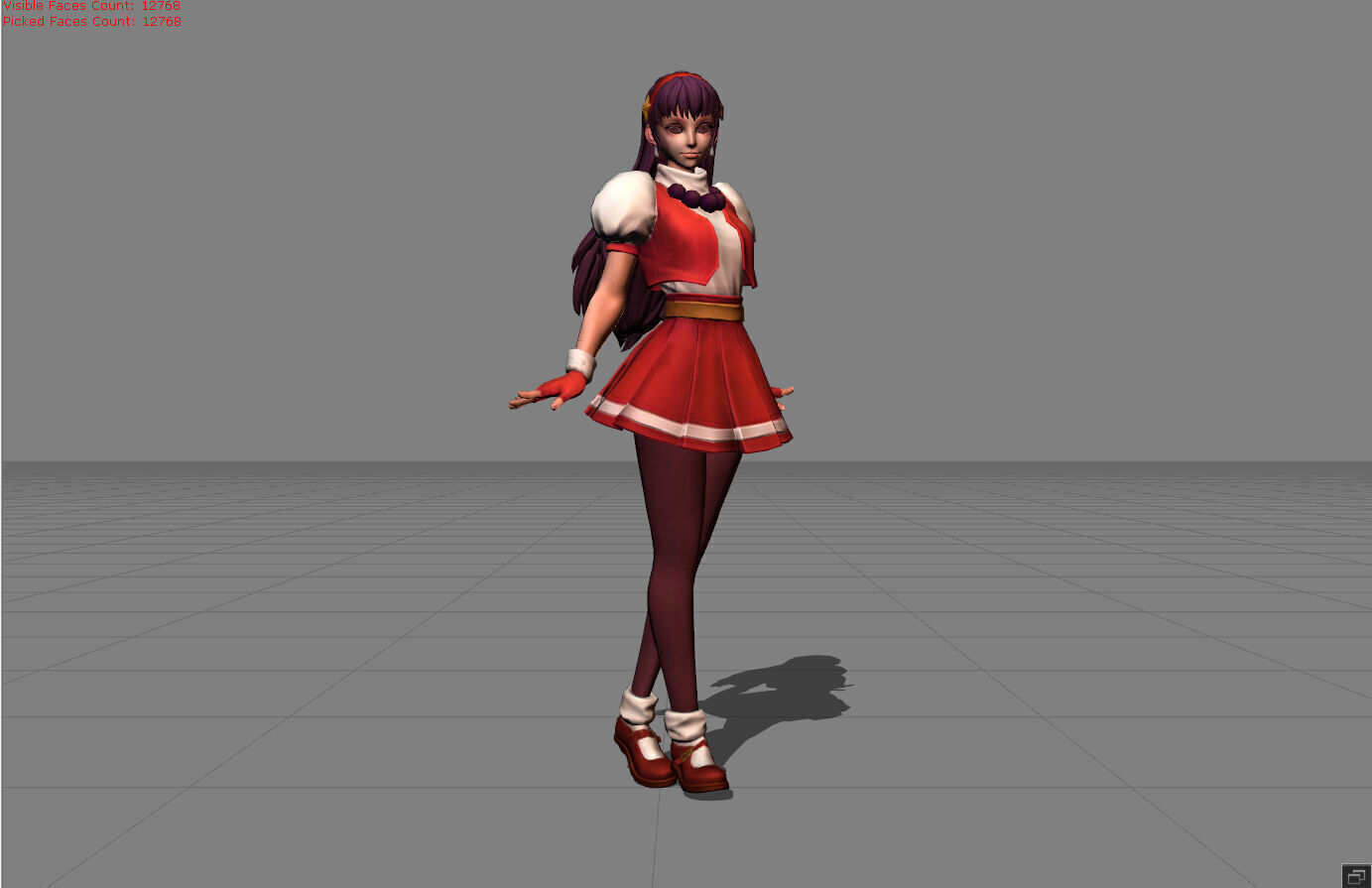 Guinevere Athena Asamiya Low-poly 3D model_2