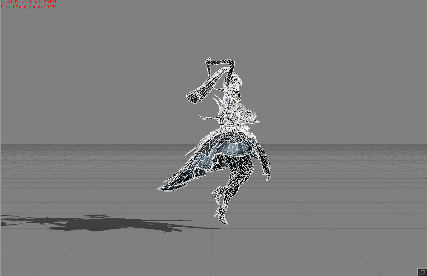 Guinevere Lady Crane Low-poly 3D model_7