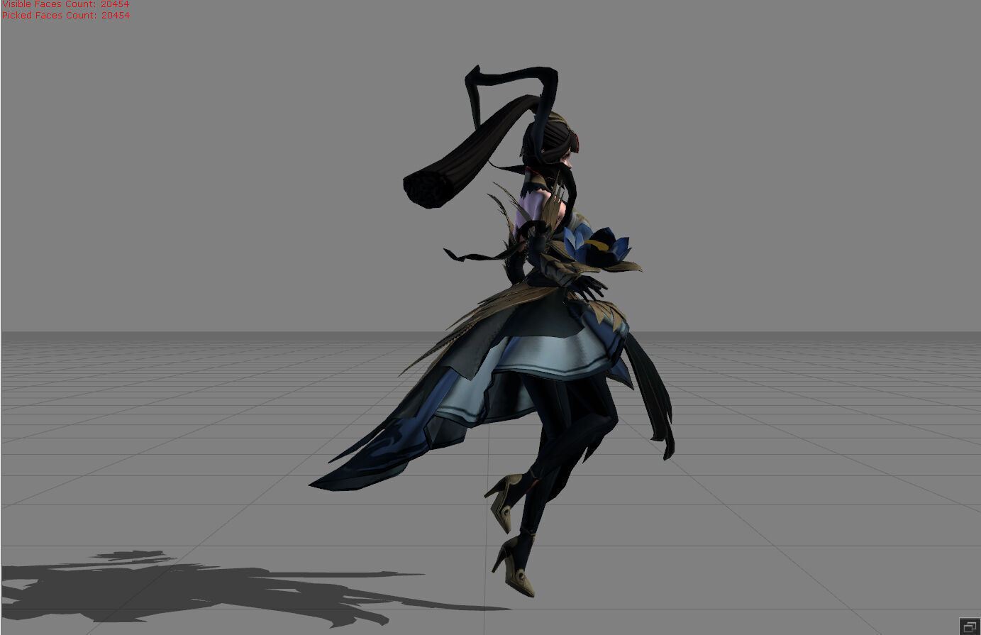 Guinevere Lady Crane Low-poly 3D model_3