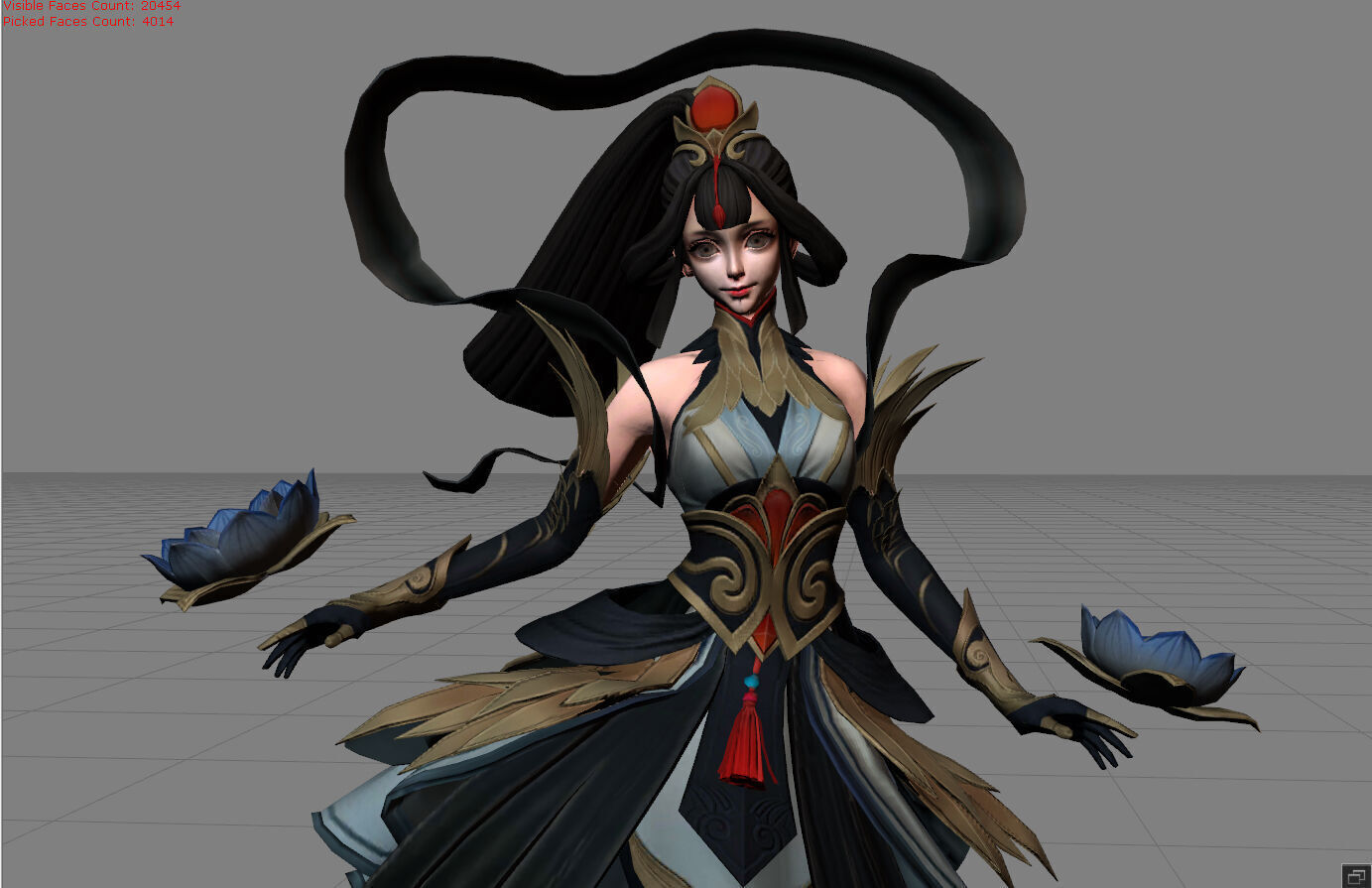 Guinevere Lady Crane Low-poly 3D model_1