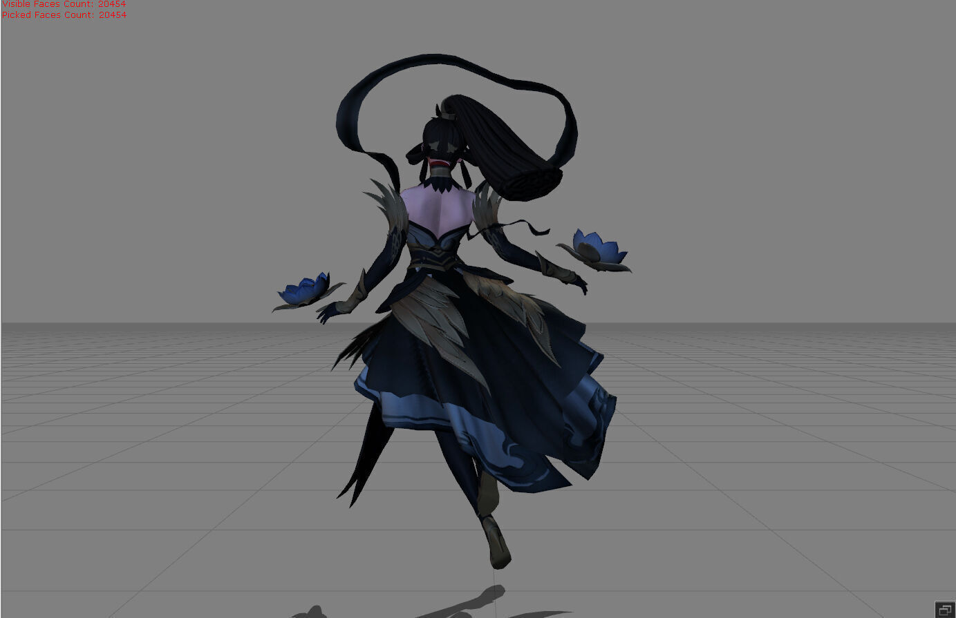 Guinevere Lady Crane Low-poly 3D model_5