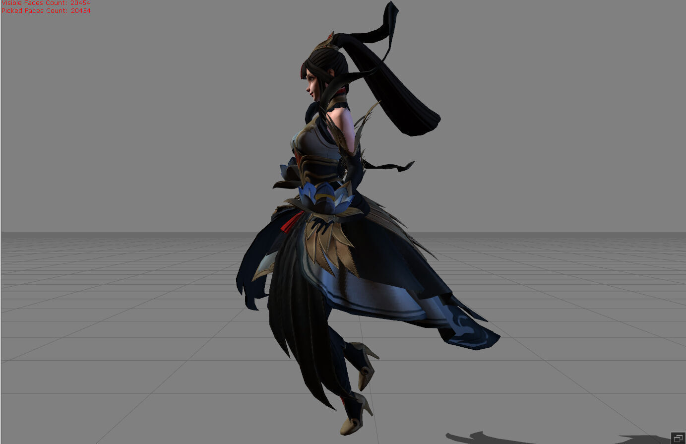 Guinevere Lady Crane Low-poly 3D model_4