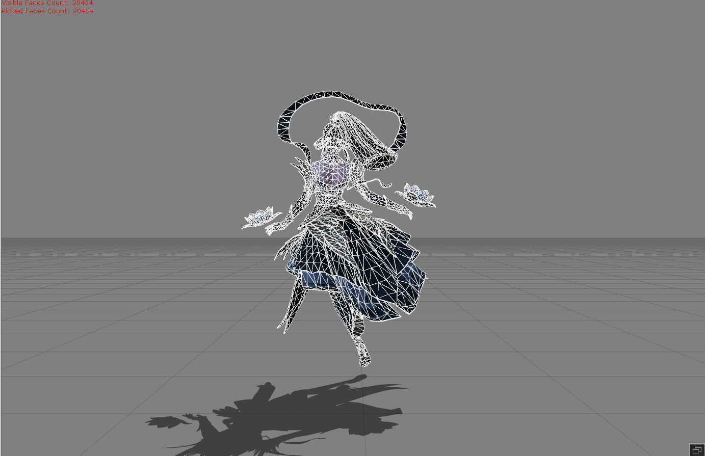 Guinevere Lady Crane Low-poly 3D model_9