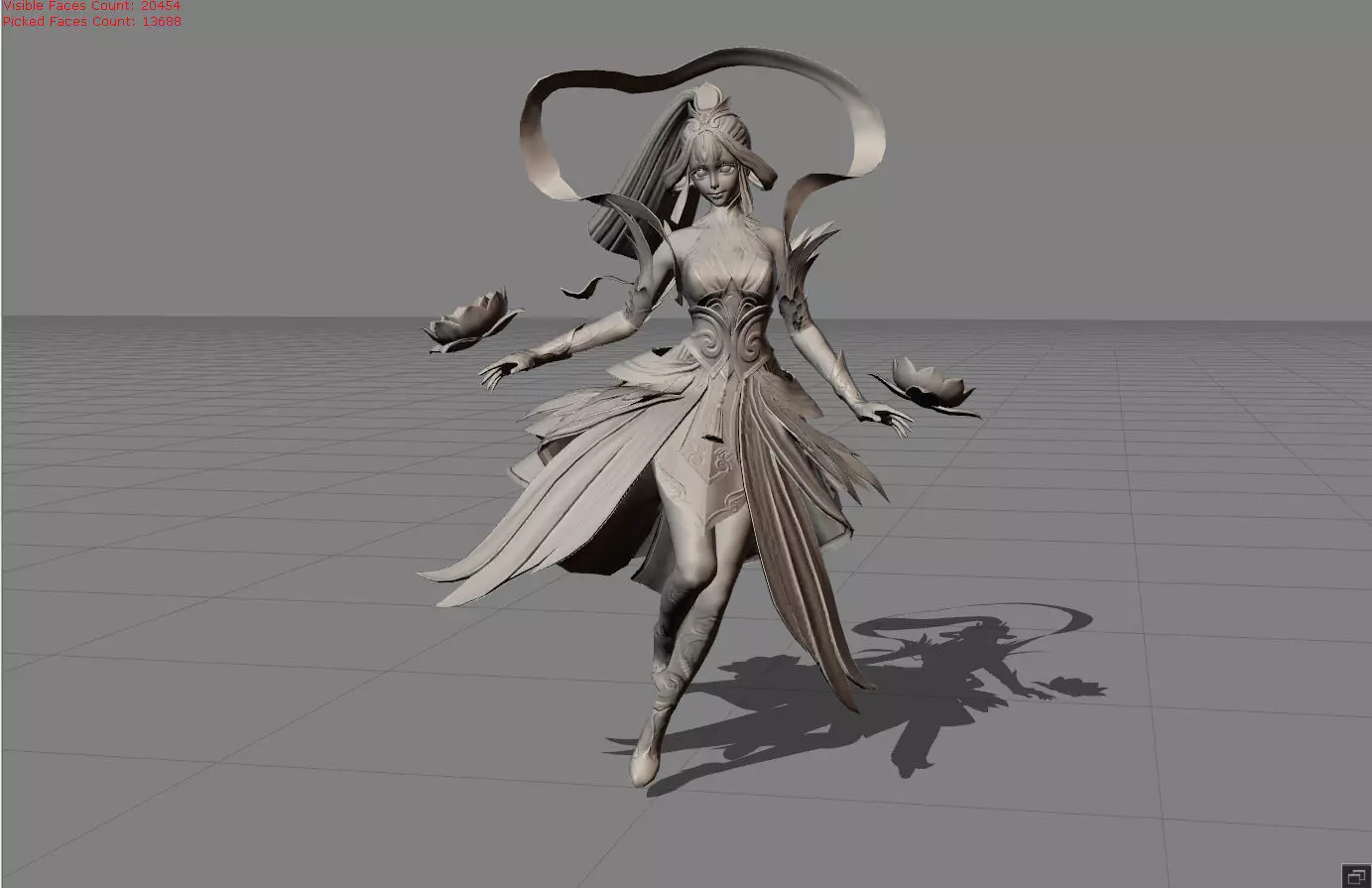 Guinevere Lady Crane Low-poly 3D model_0