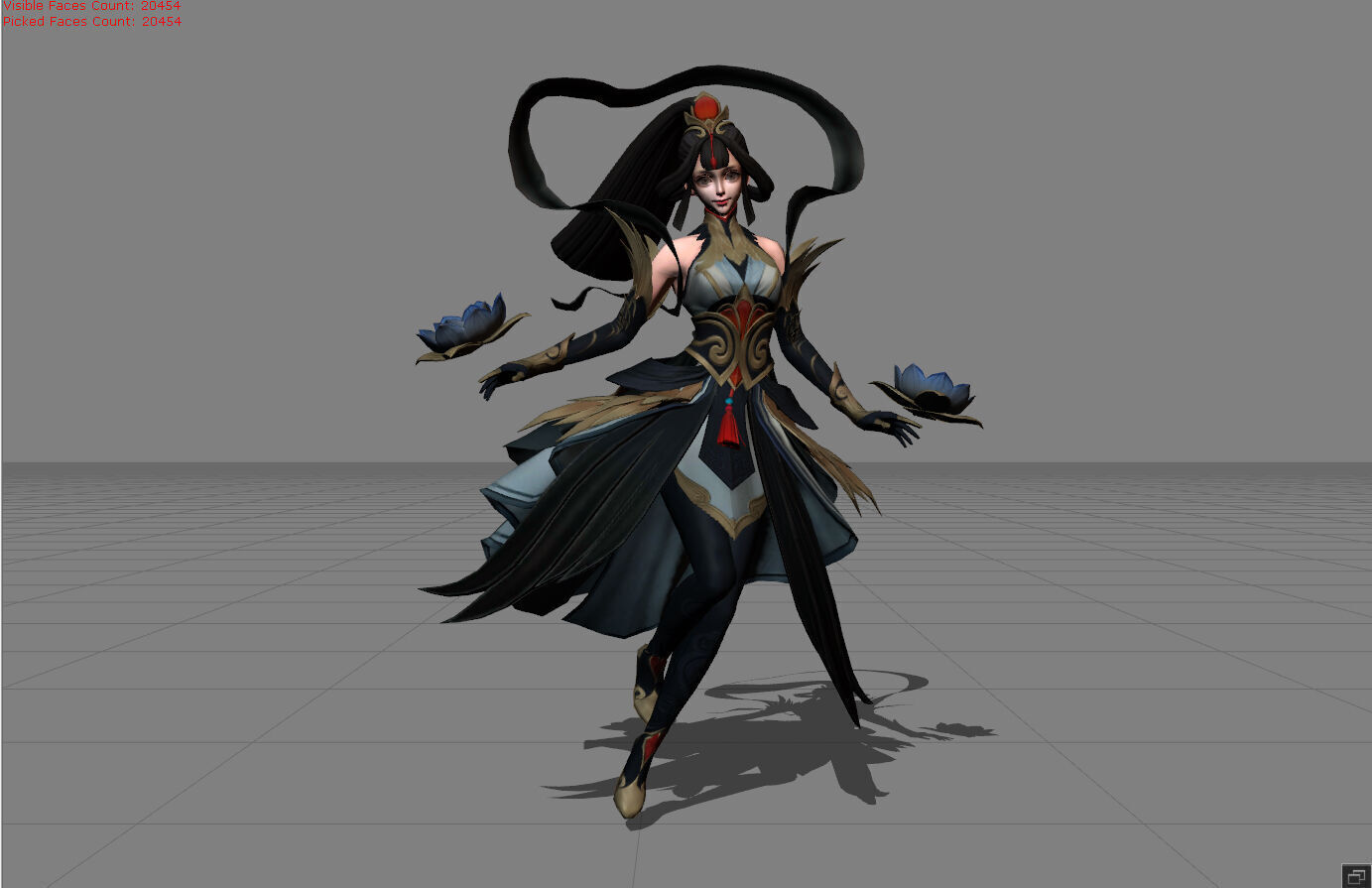 Guinevere Lady Crane Low-poly 3D model_2