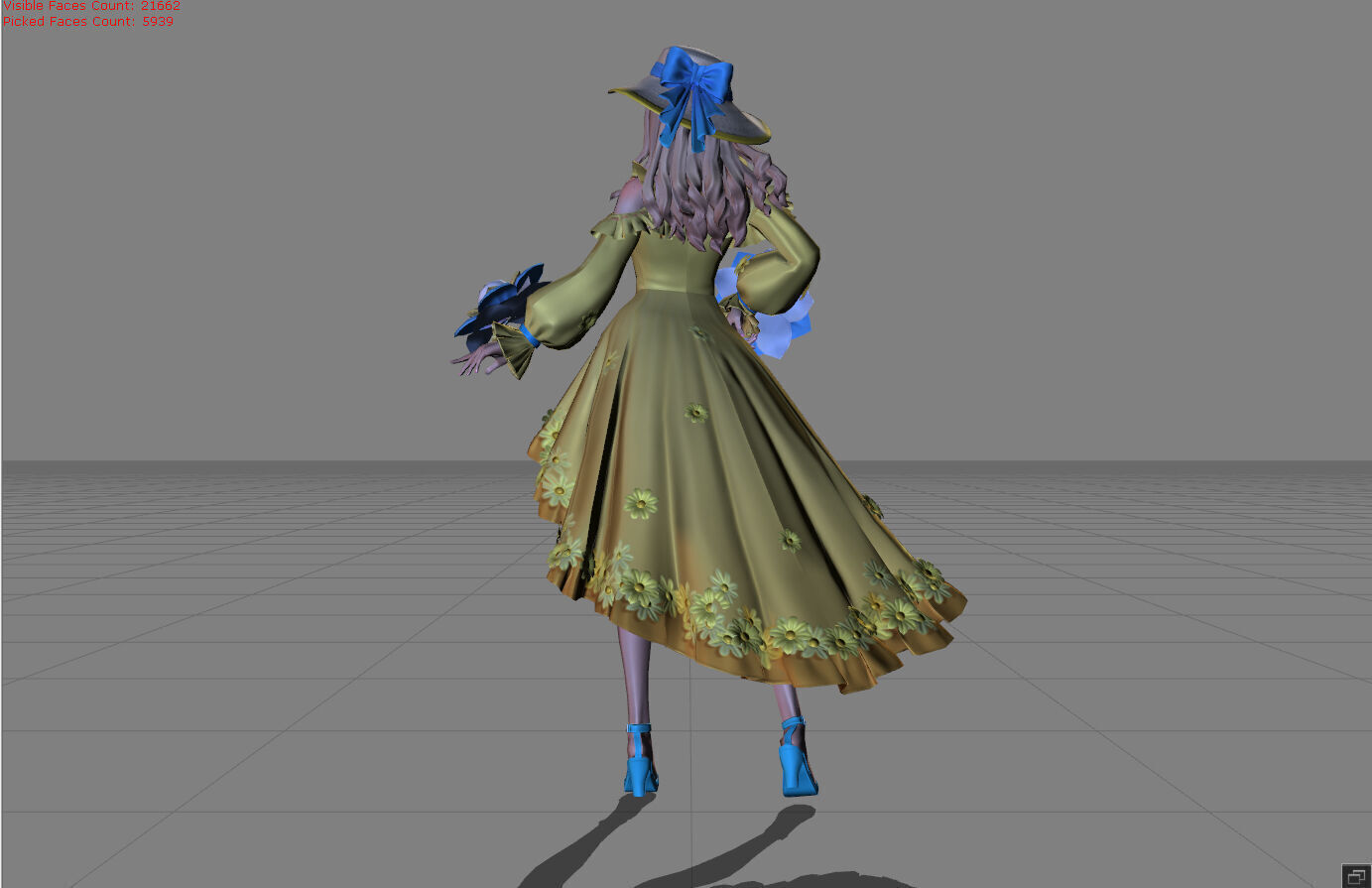 Guinevere Summer Breeze Low-poly 3D model_4