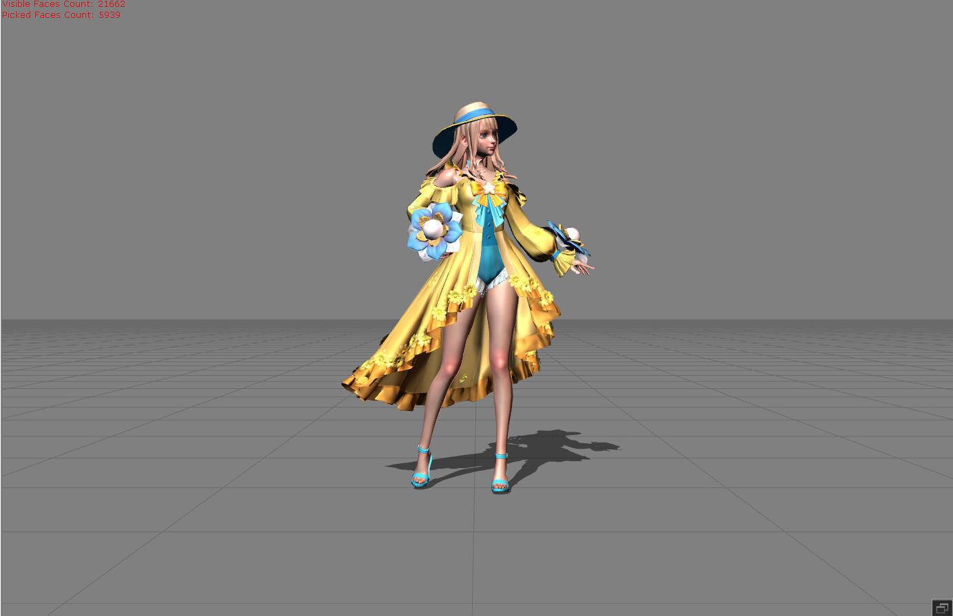 Guinevere Summer Breeze Low-poly 3D model_1