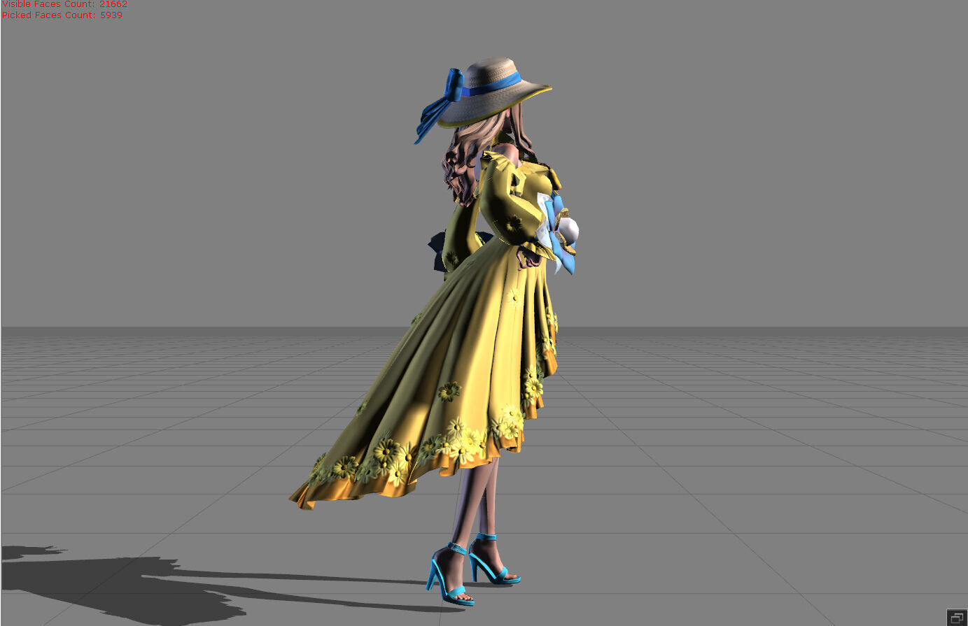 Guinevere Summer Breeze Low-poly 3D model_2
