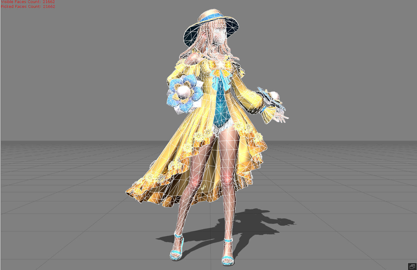 Guinevere Summer Breeze Low-poly 3D model_5