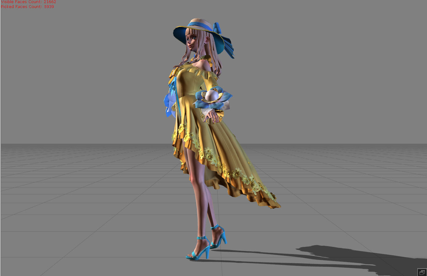 Guinevere Summer Breeze Low-poly 3D model_3