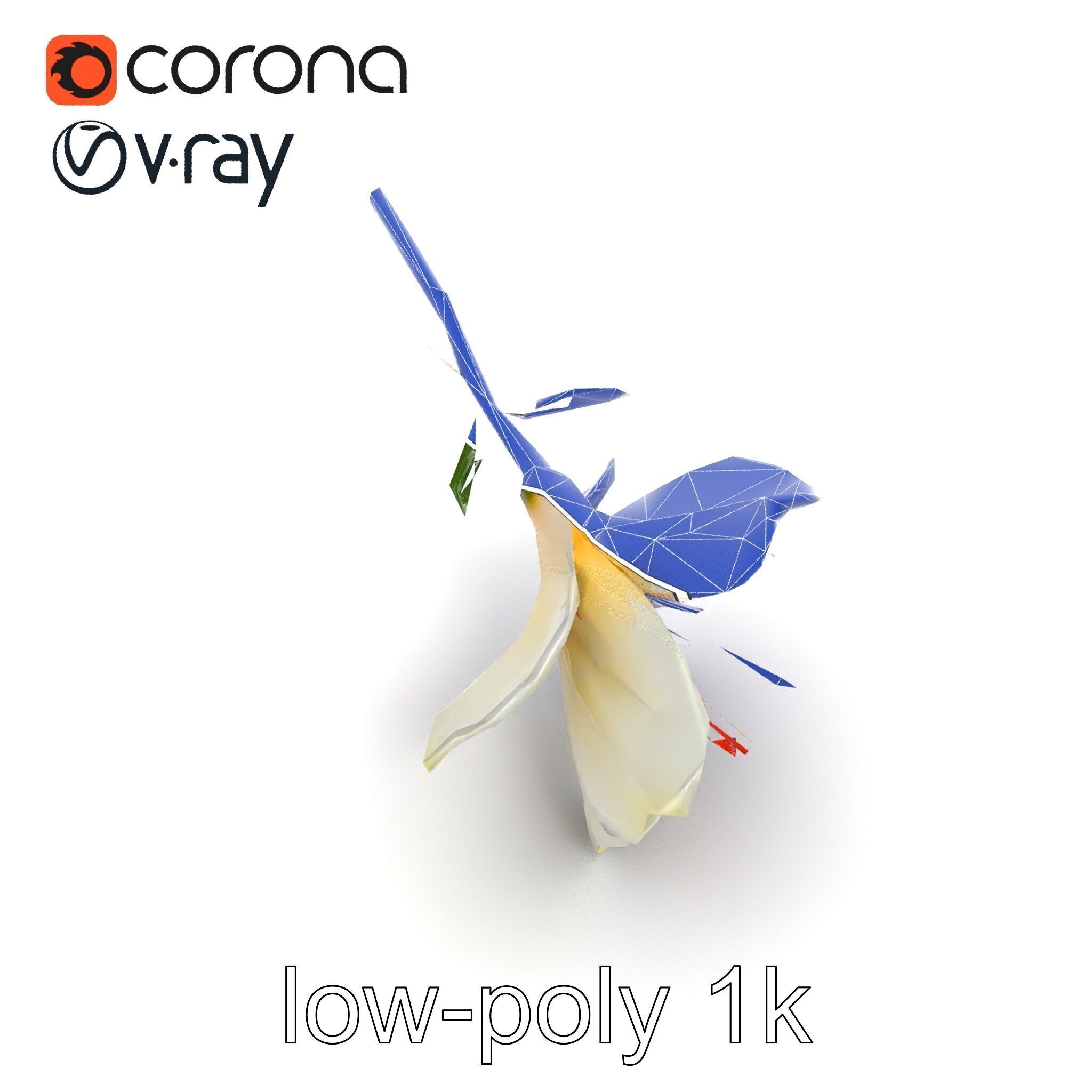Lonicera Double Bloom Intricate Petal Detail model pack Low-poly 3D model_26