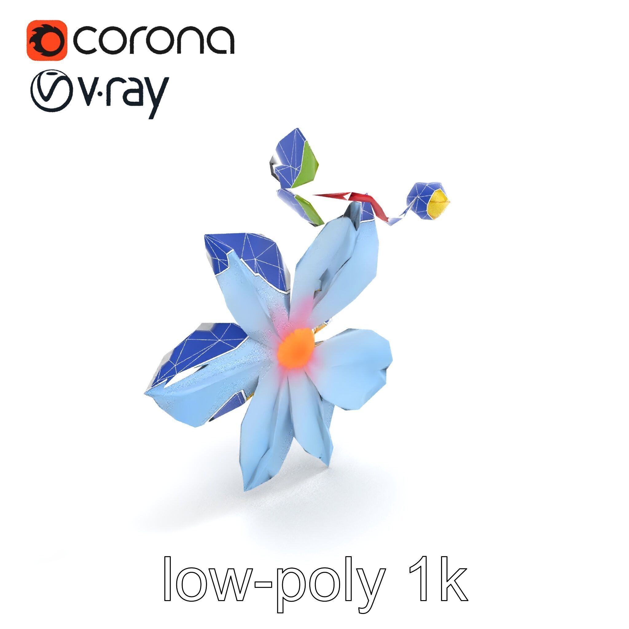 Clematis Vine Flower Model Pack Low-poly 3D model_15