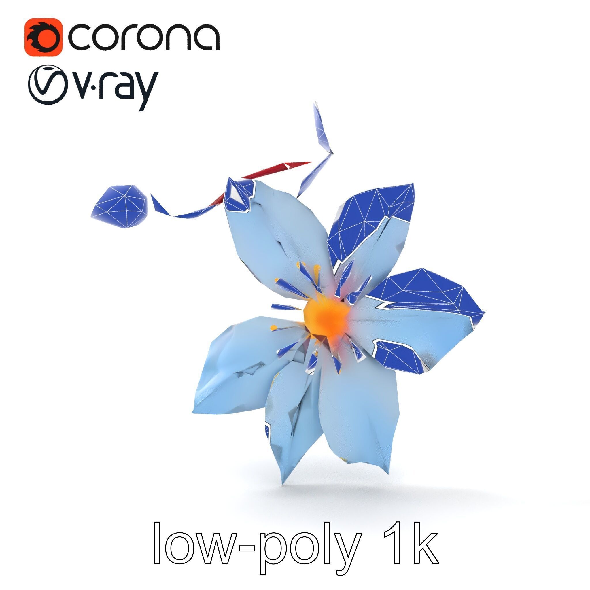 Clematis Vine Flower Model Pack Low-poly 3D model_25