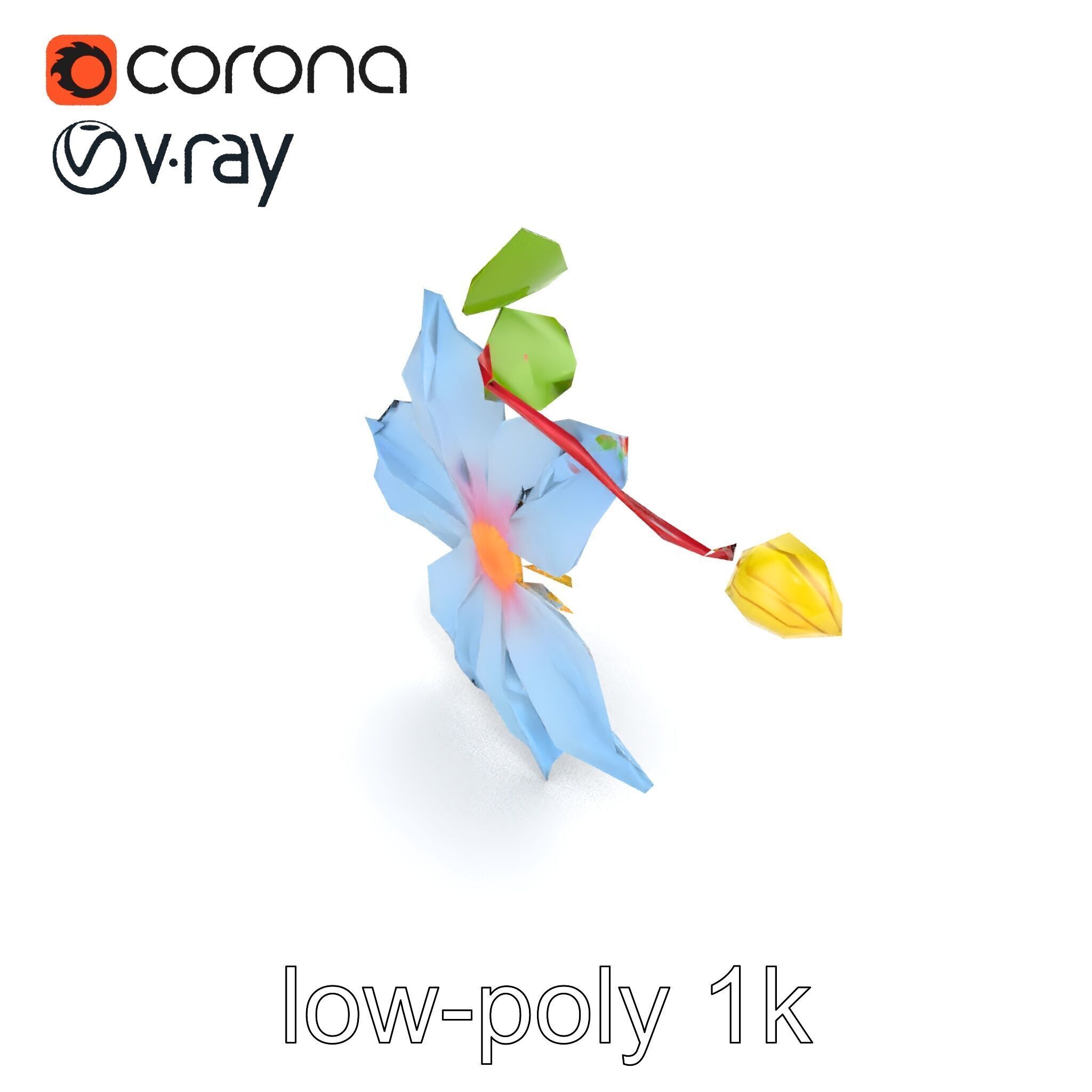 Clematis Vine Flower Model Pack Low-poly 3D model_17