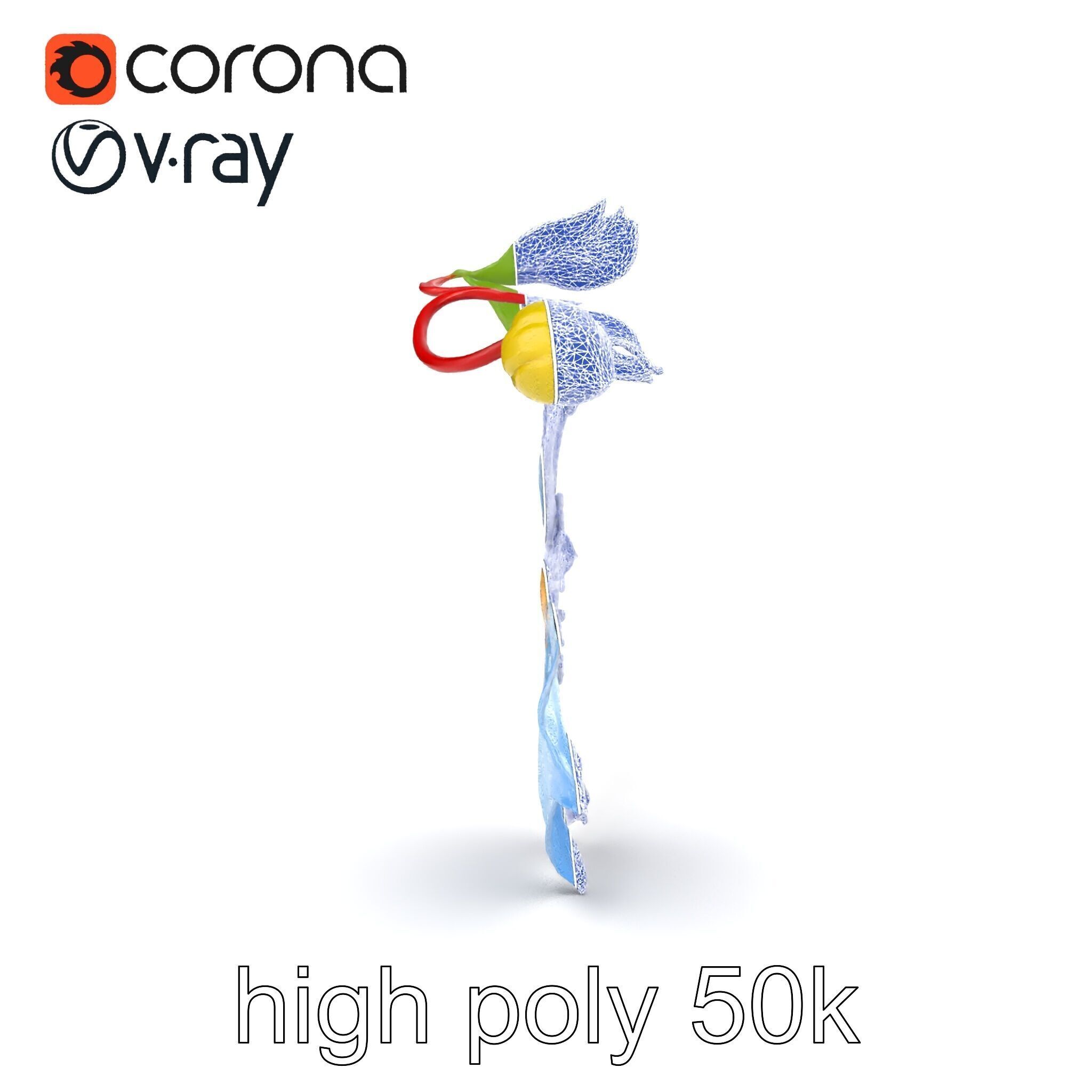 Clematis Vine Flower Model Pack Low-poly 3D model_18