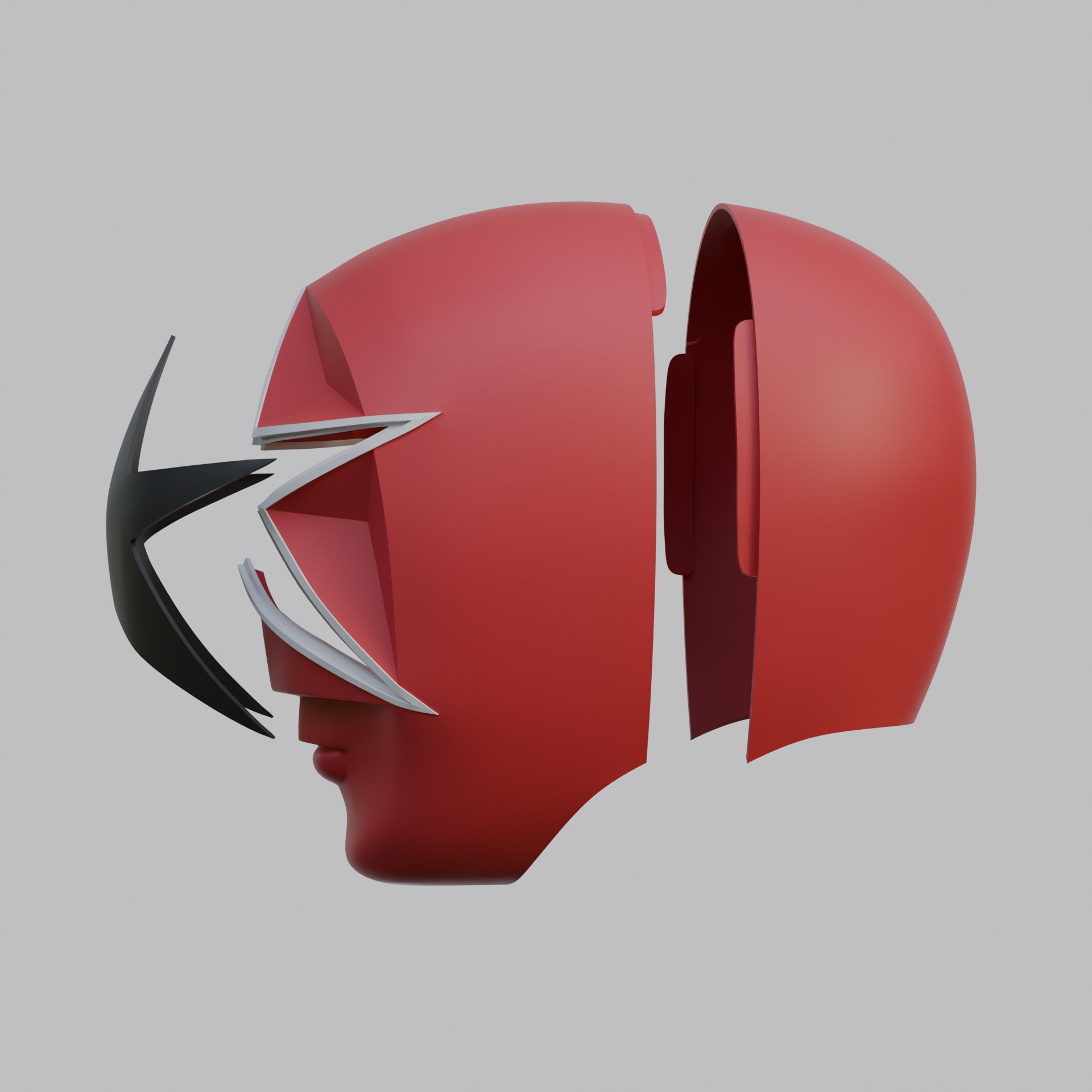 Red Chouriki Sentai Ohranger or Power Rangers Zeo Red 3D print model_3