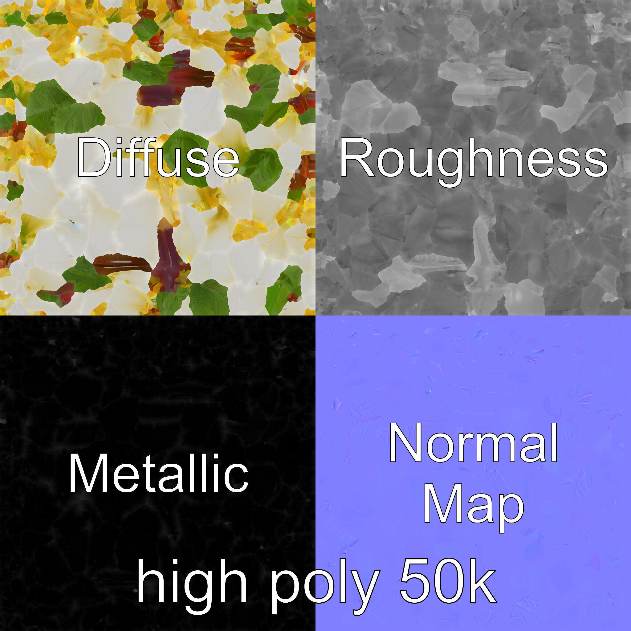 Clematis Flower Detailed Botanical Model Pack Low-poly 3D model_3